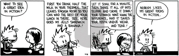 Calvin and Hobbes on Thursday April 18, 1991 Comic Strip