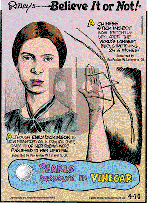 Ripley's Believe It or Not on Monday April 10, 2017 Comic Strip