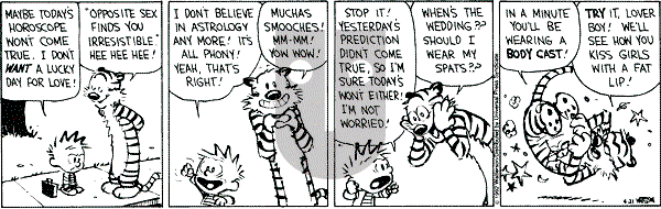 Calvin and Hobbes - Tuesday April 21, 1992 Comic Strip