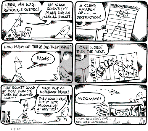 Tom Toles on Friday January 9, 2004 Comic Strip