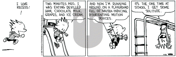Calvin and Hobbes on Monday October 26, 1992 Comic Strip