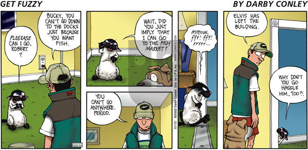 Get Fuzzy on Sunday October 20, 2002 Comic Strip