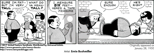 Nancy Classics on Saturday January 28, 2017 Comic Strip