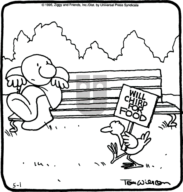 Ziggy - Monday May 1, 1995 Comic Strip