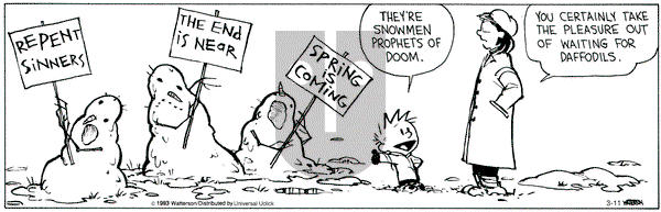 Calvin and Hobbes - Monday March 11, 2013 Comic Strip