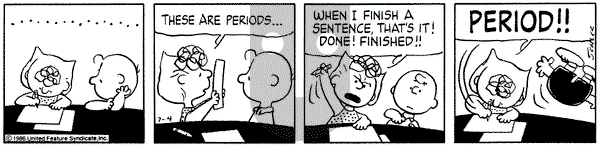 Peanuts - Friday July 4, 1986 Comic Strip