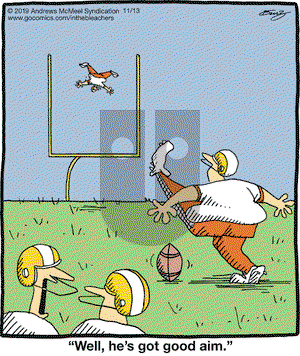 In the Bleachers on Wednesday November 13, 2019 Comic Strip