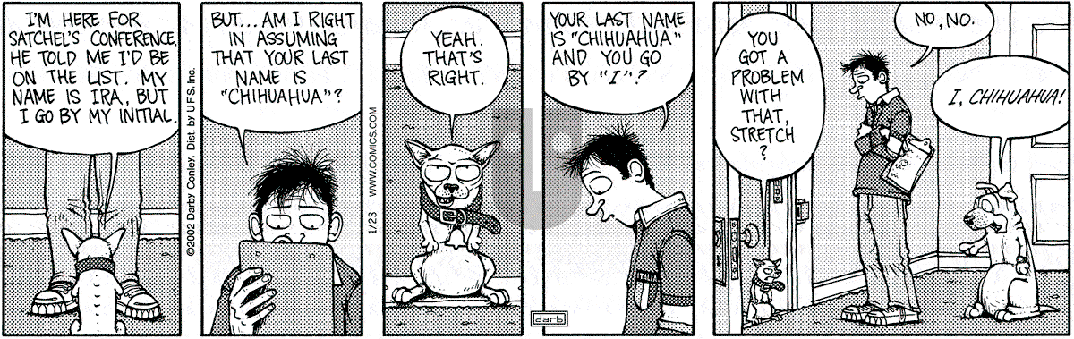 Get Fuzzy - Wednesday January 23, 2002 Comic Strip