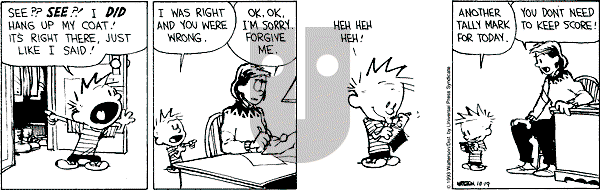 Calvin and Hobbes - Tuesday October 19, 1993 Comic Strip