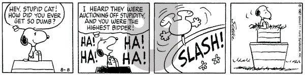 Peanuts on Saturday August 8, 1987 Comic Strip