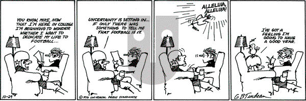 Doonesbury on Thursday October 29, 1970 Comic Strip