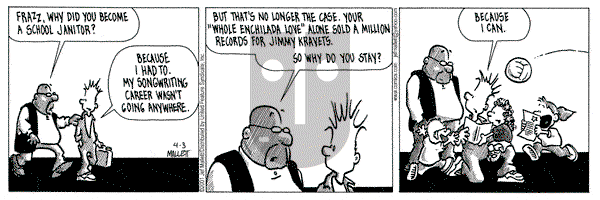 Frazz - Tuesday April 3, 2001 Comic Strip