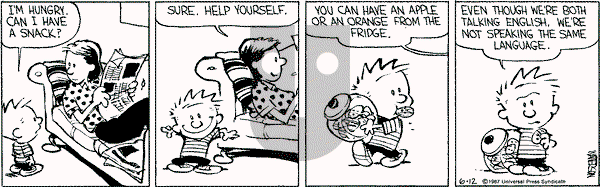 Calvin and Hobbes - Friday June 12, 1987 Comic Strip
