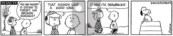 Peanuts on Tuesday February 9, 1965 Comic Strip
