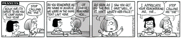 Peanuts on Thursday June 8, 1972 Comic Strip