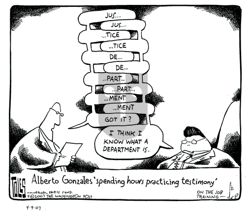Tom Toles on Monday April 9, 2007 Comic Strip