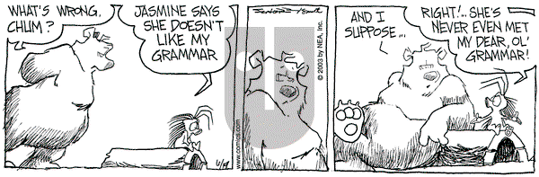 The Grizzwells on Thursday June 19, 2003 Comic Strip