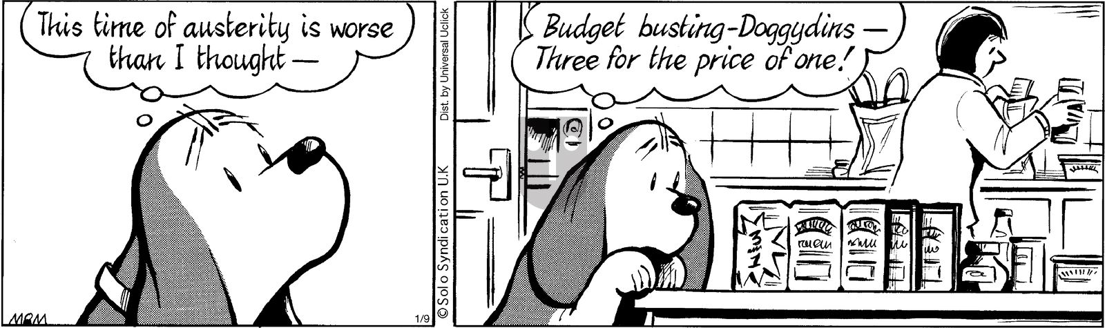 Fred Basset on Thursday January 9, 2014 Comic Strip