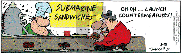 Frank and Ernest on Tuesday February 18, 2003 Comic Strip