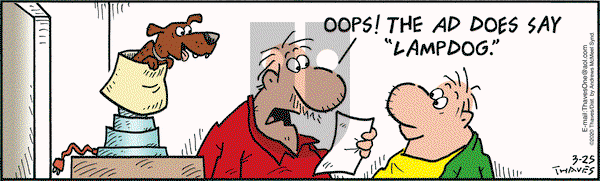 Frank and Ernest on Wednesday March 25, 2020 Comic Strip