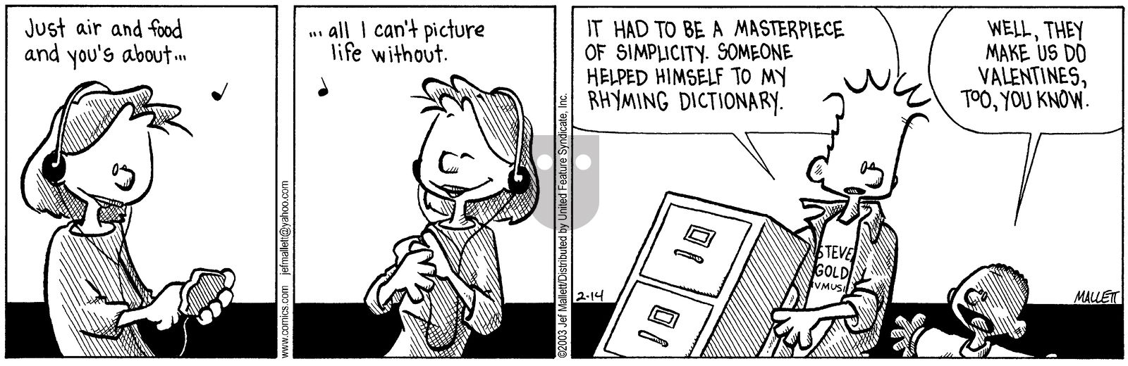 Frazz - Friday February 14, 2003 Comic Strip