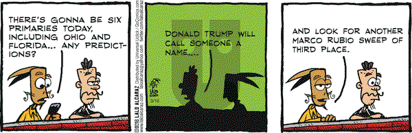 La Cucaracha on Tuesday March 15, 2016 Comic Strip