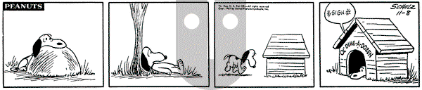Peanuts on Friday November 8, 1957 Comic Strip