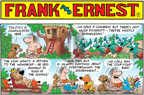 Frank and Ernest on Sunday February 13, 2011 Comic Strip