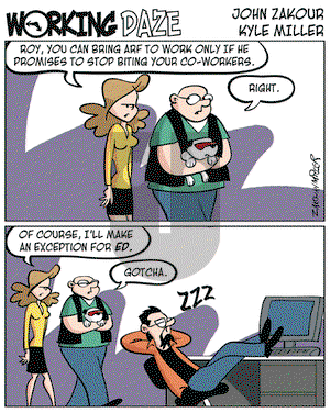 Working Daze on Wednesday March 15, 2006 Comic Strip