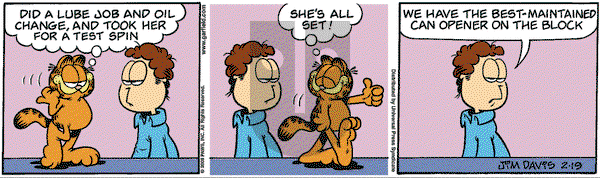 Garfield on Tuesday February 19, 2008 Comic Strip