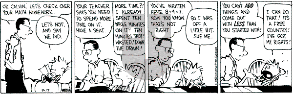 Calvin and Hobbes - Saturday September 17, 1994 Comic Strip