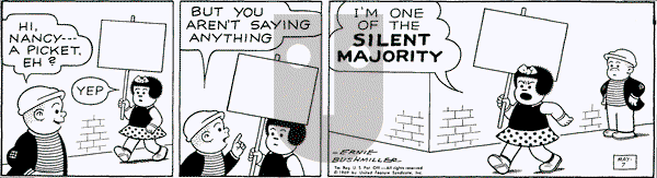 Nancy on Wednesday May 7, 1969 Comic Strip