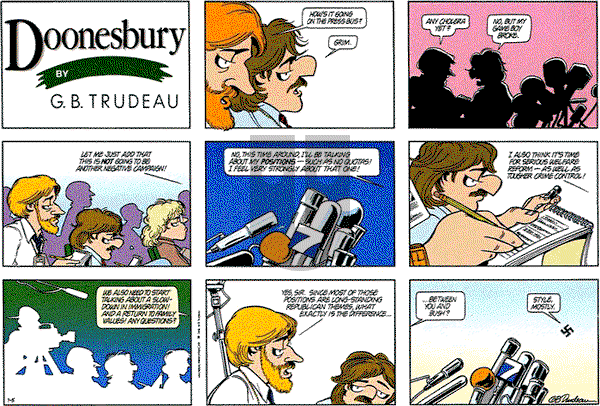Doonesbury on Sunday January 5, 1992 Comic Strip