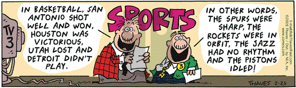 Frank and Ernest on Friday February 25, 2005 Comic Strip