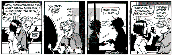 Doonesbury on Saturday November 16, 1996 Comic Strip