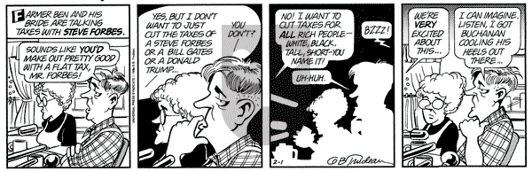 Doonesbury - Thursday February 1, 1996 Comic Strip