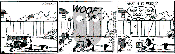 Fred Basset on Wednesday September 5, 2001 Comic Strip
