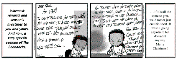 The Boondocks on Saturday May 13, 2000 Comic Strip