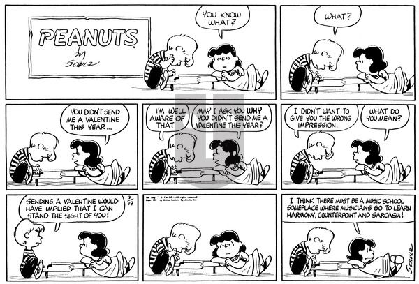 Peanuts on Sunday February 19, 1961 Comic Strip
