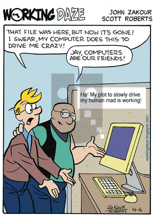 Working Daze on Monday April 6, 2009 Comic Strip