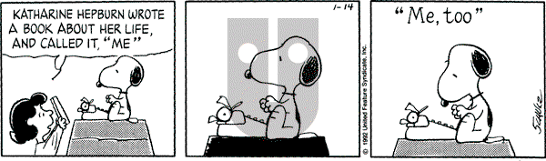 Peanuts - Tuesday January 14, 1992 Comic Strip
