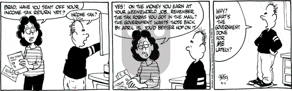 Luann on Monday April 11, 1994 Comic Strip