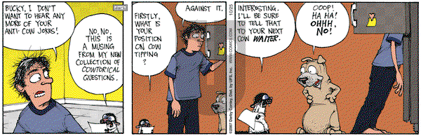 Get Fuzzy on Thursday October 25, 2007 Comic Strip