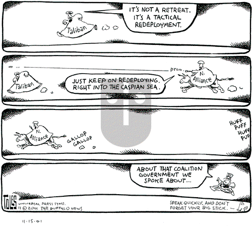 Tom Toles on Thursday November 15, 2001 Comic Strip