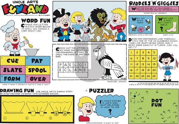 Uncle Art's Funland on Sunday October 20, 2024 Comic Strip