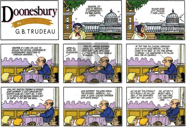 Doonesbury on Sunday July 14, 1985 Comic Strip