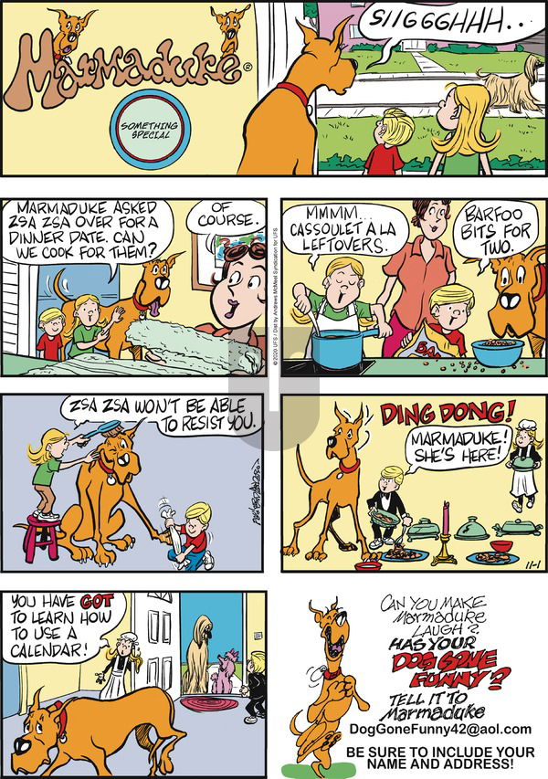 Marmaduke on Sunday November 1, 2020 Comic Strip