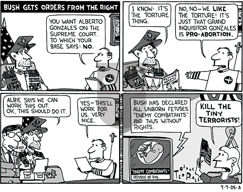 Ted Rall on Sunday July 10, 2005 Comic Strip