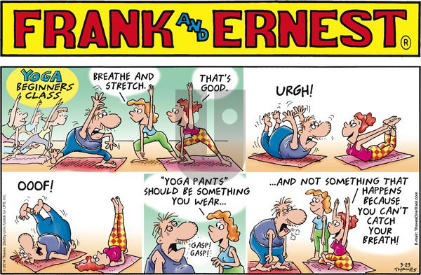Frank and Ernest on Sunday March 23, 2014 Comic Strip