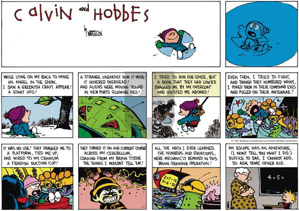 Calvin and Hobbes - Sunday February 7, 2021 Comic Strip